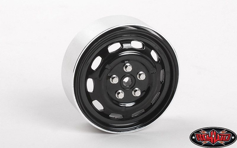 RC4WD Stamped Steel 1.7 10-Oval Hole Wheels (Black) Z-W0313