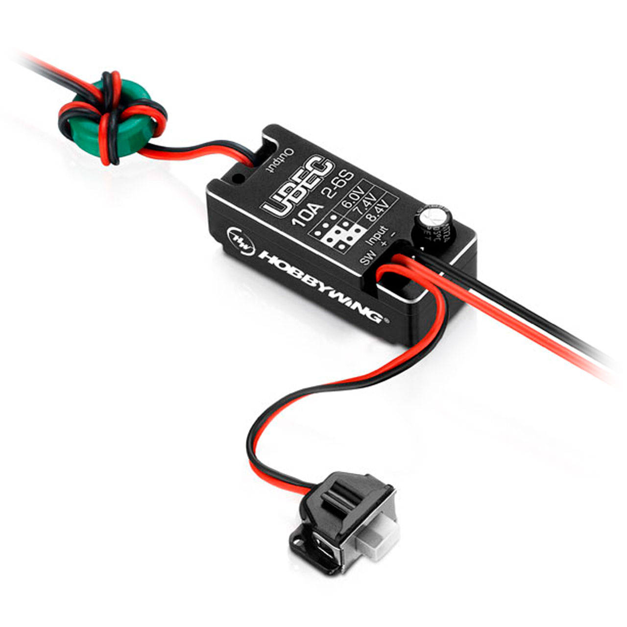 Hobbywing BEC 10A V2-Car UBEC Regler für 2-6s 30603003 - Abbildung 1