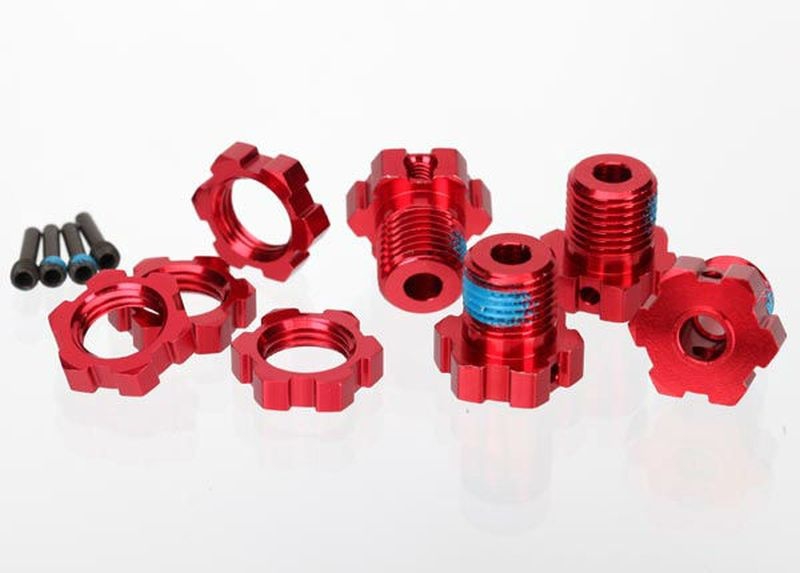Traxxas WHEEL HUBS, SPLINED, 17MM (RED 5353R