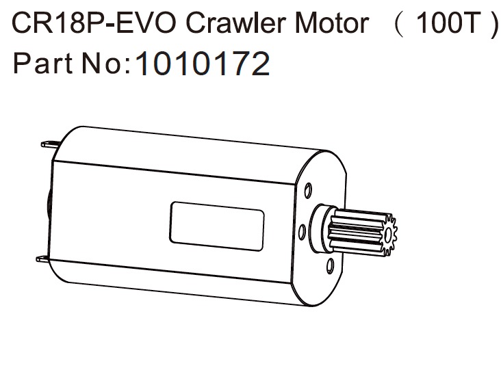 Hobby Plus 130 Crawler Motor (100T) - EVO 1:18 240312