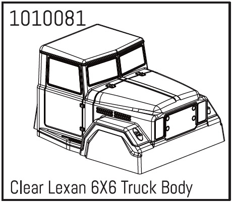 Hobby Plus Clear Lexan 6X6 Truck Body 240170