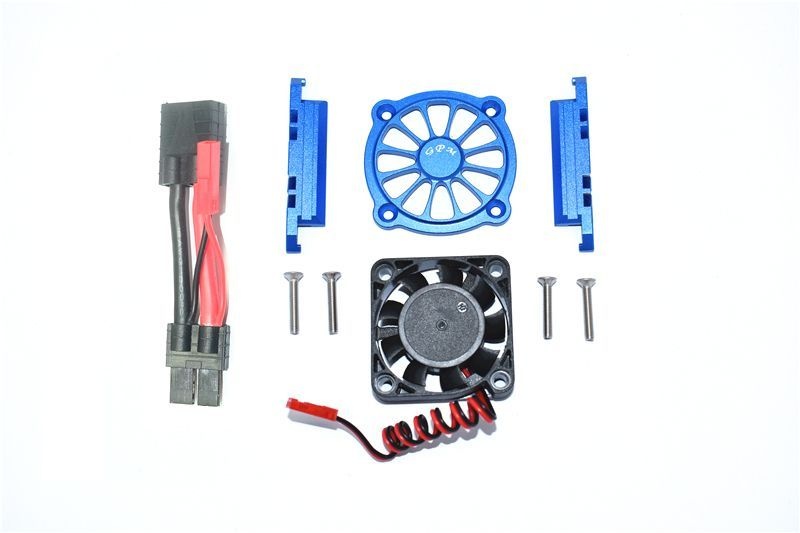 GPM Alu Motorkühlkörper mit Ventilator blau Traxxas MAXX