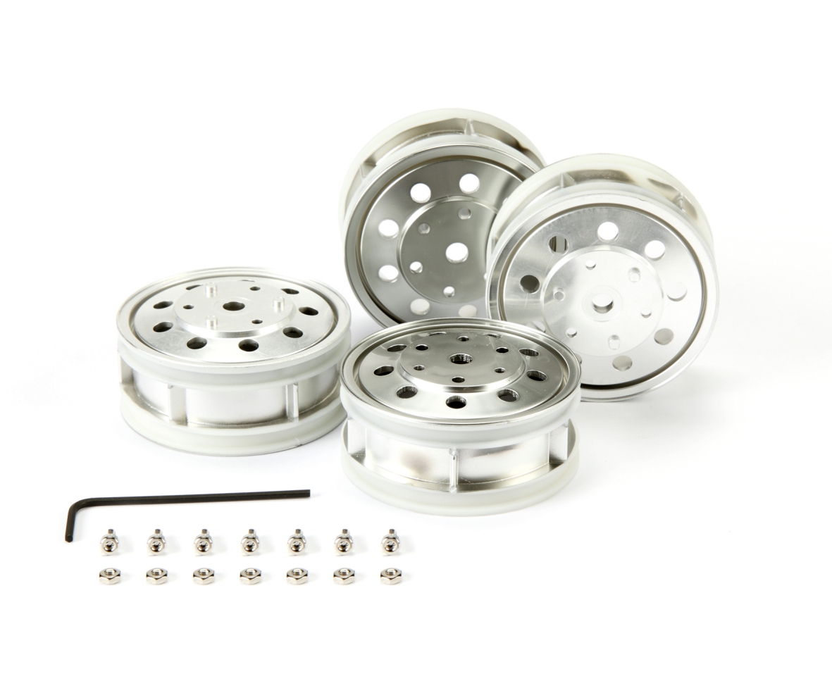 Tamiya 56518 1:14 Truckfelgen (2) hinten Chrom matt 300056518