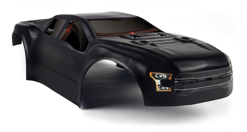 TMT Karo unbreakable schwarz inkl. Sticker für TRX RUSTLER 4x4 TMTRSTV2-S