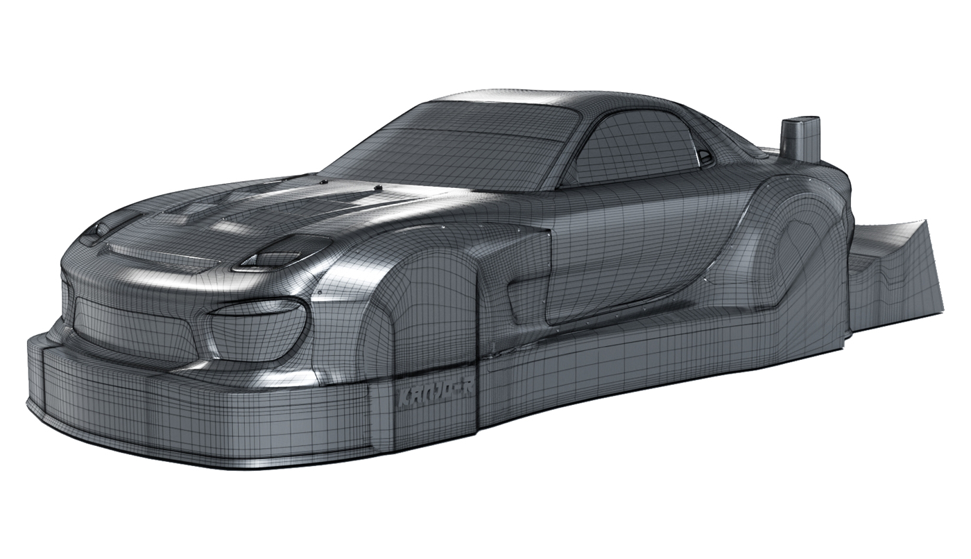 Bittydesign KANJO-R 1/28 Mini-Z Clear Body BDMZ-KJR
