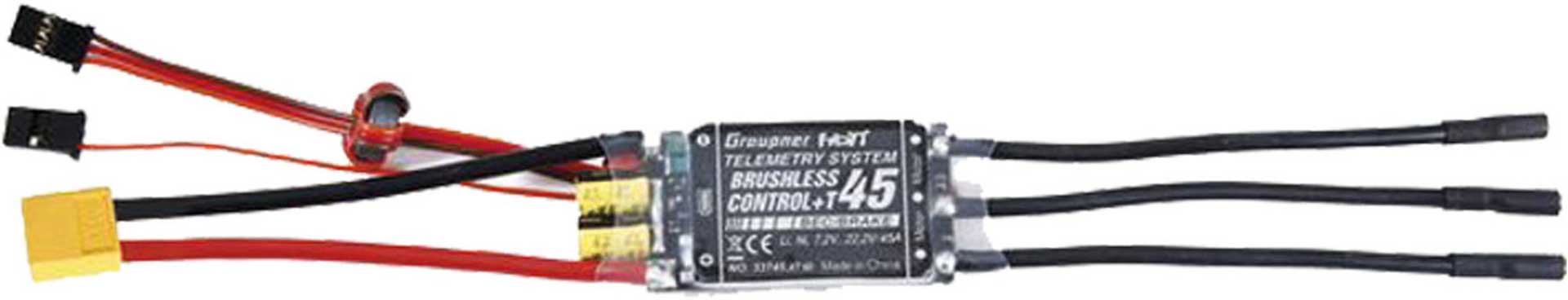 GRAUPNER BRUSHLESS CONTROL+ T 45 BEC G2 XT-60 REGLER 33745.XT60