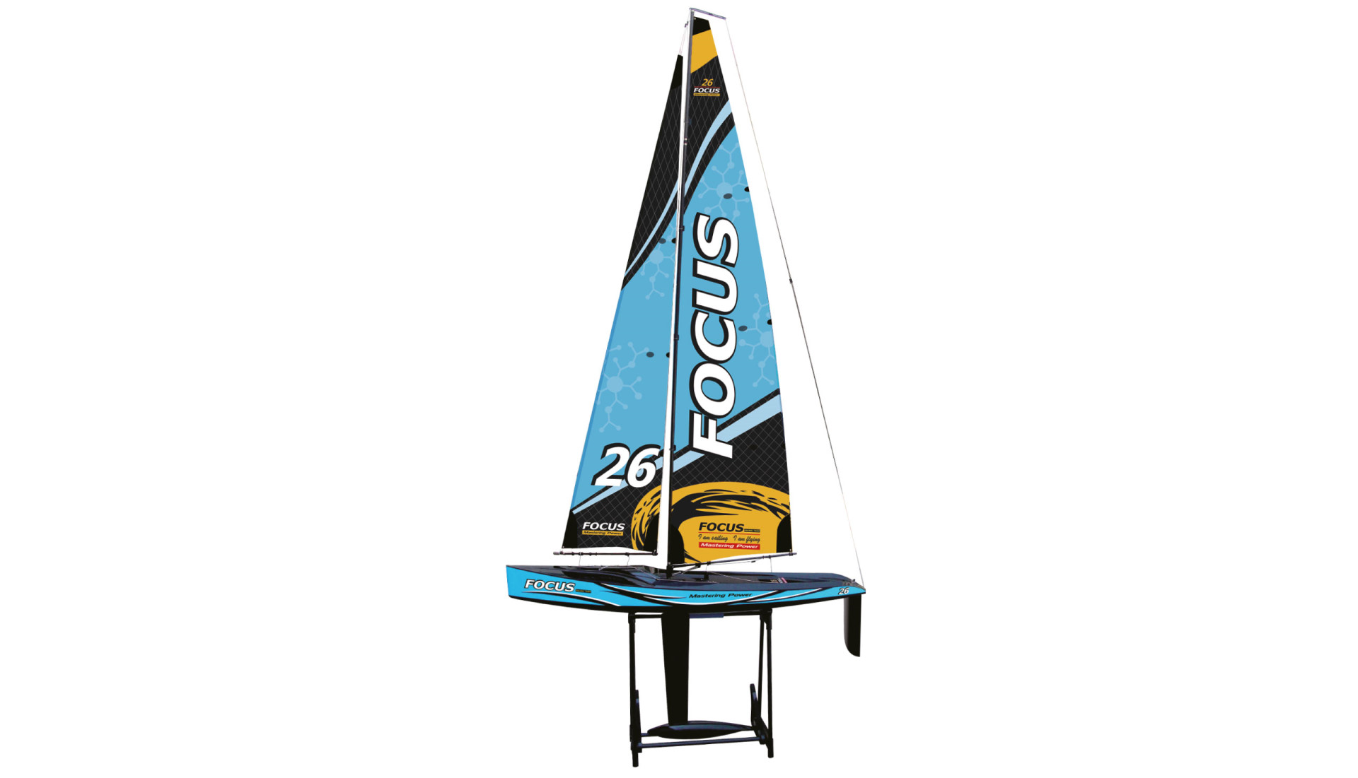 Joysway Focus III Racing Segelyacht 100cm 2,4GHz RTR blau 26099 - Abbildung 1