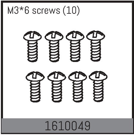 Absima M3*6 screws (10 Pcs.) 1610049
