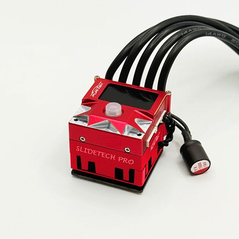 FURITEK Slide-Tech PRO Regler Sensor mit OLED & interner Lüfter für 1/10 Drifter & Stock Racing Red Edition FUR-2701