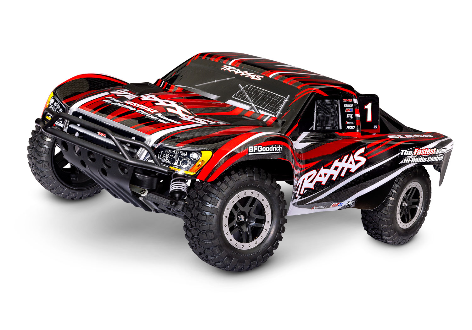 Traxxas Slash 2WD 1/10 Rot RTR Clipless HD incl. USB-Lader & Akku 58234-8 - Abbildung 1