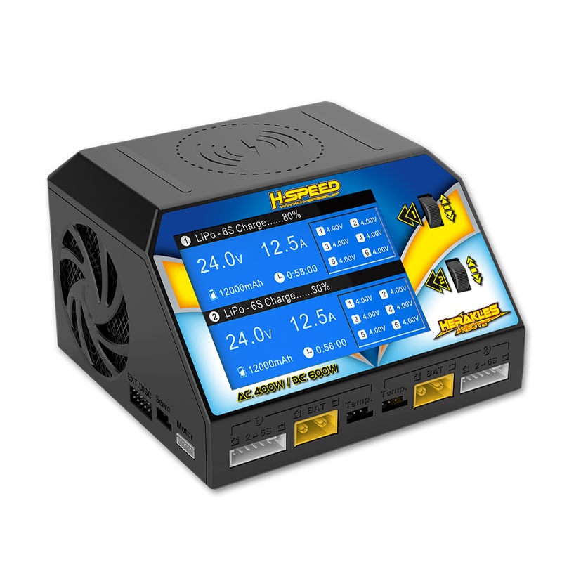 H-SPEED Herakles NEO V2.0 Dual-Ladegerät AC400W / DC600W HSP0051