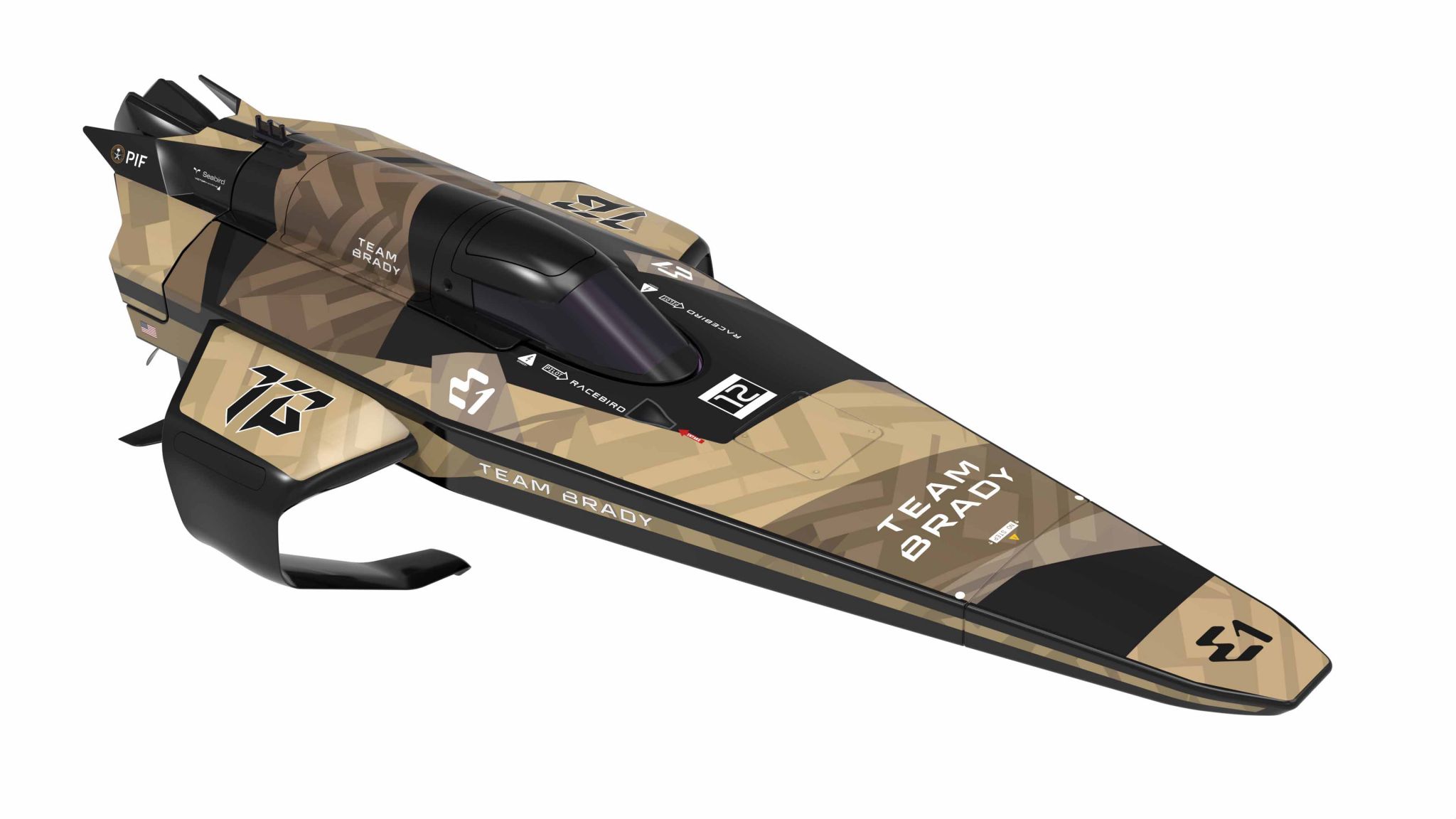 Joysway E1 Racebird Hydrofoil Boat Team Brady 1/14 Rennboot RTR 8608BRADY - Abbildung 1