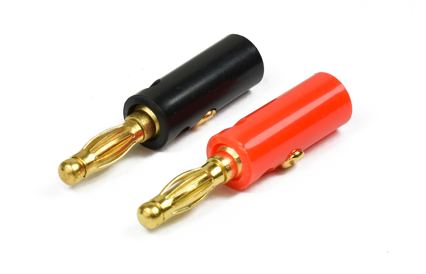 Modster Bananenstecker rot/schwarz mit 4mm Goldkontaksteckern 1 Paar MD11200
