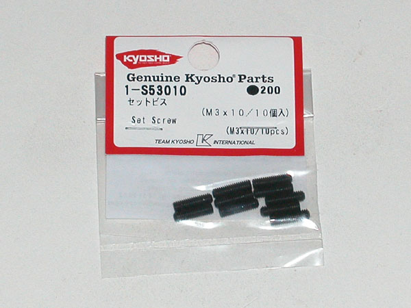 Kyosho GEWINDESTIFTE#M3X10 (10) 1-S53010