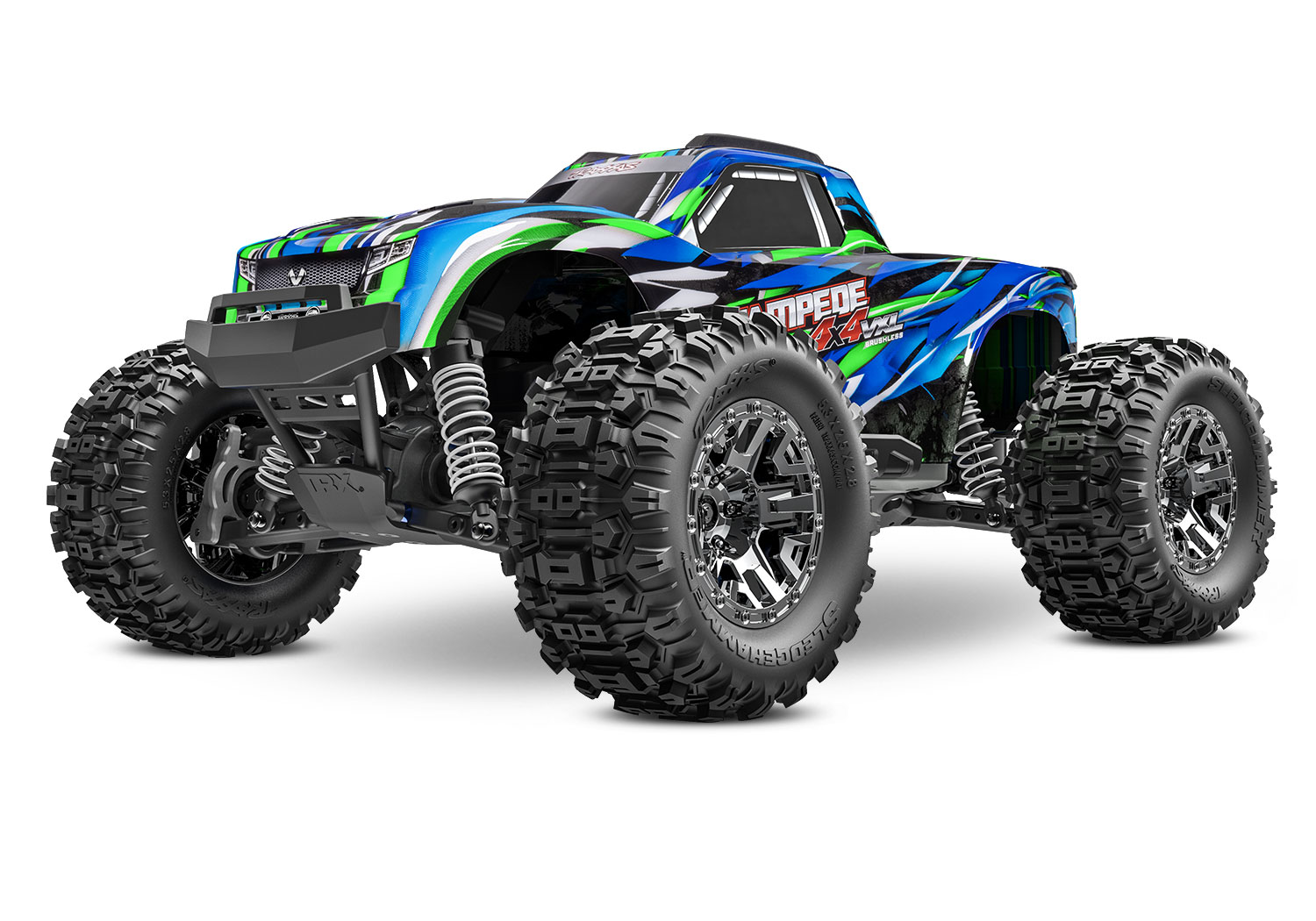 Traxxas Stampede 4x4 VXL HD Grün 1:10 Brushless Monstertruck RTR 90376-4 - Abbildung 1