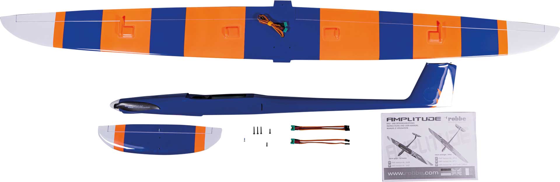 Robbe Amplitude PNP Voll-GfK/CfK Hotliner Neon Orange/Blau, eingebaute Servos und Antrieb 2712