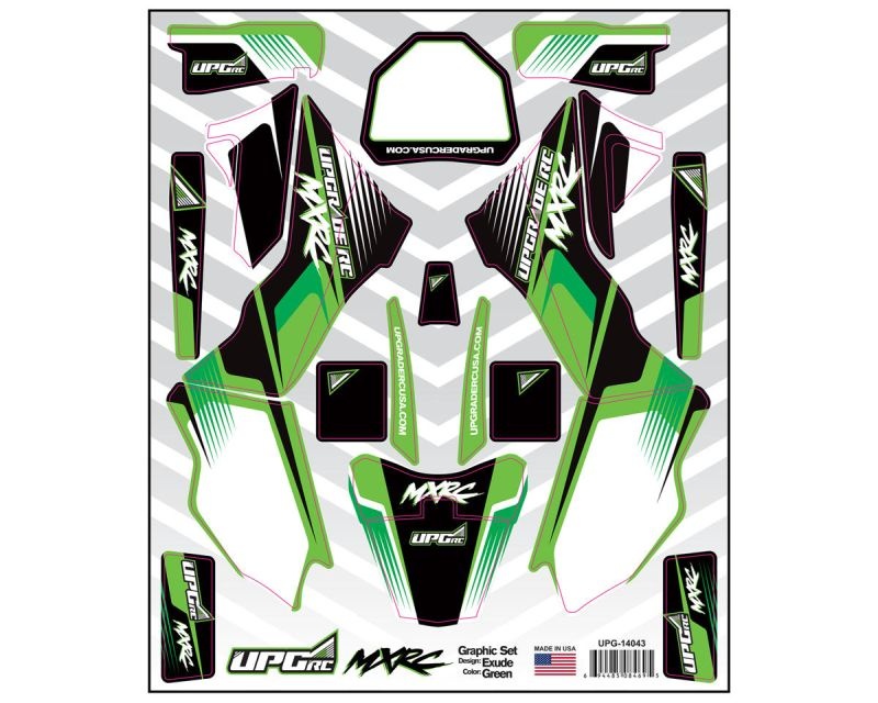 Upgrade RC Graphic Set for Losi Promoto MX (Exude) (Green)