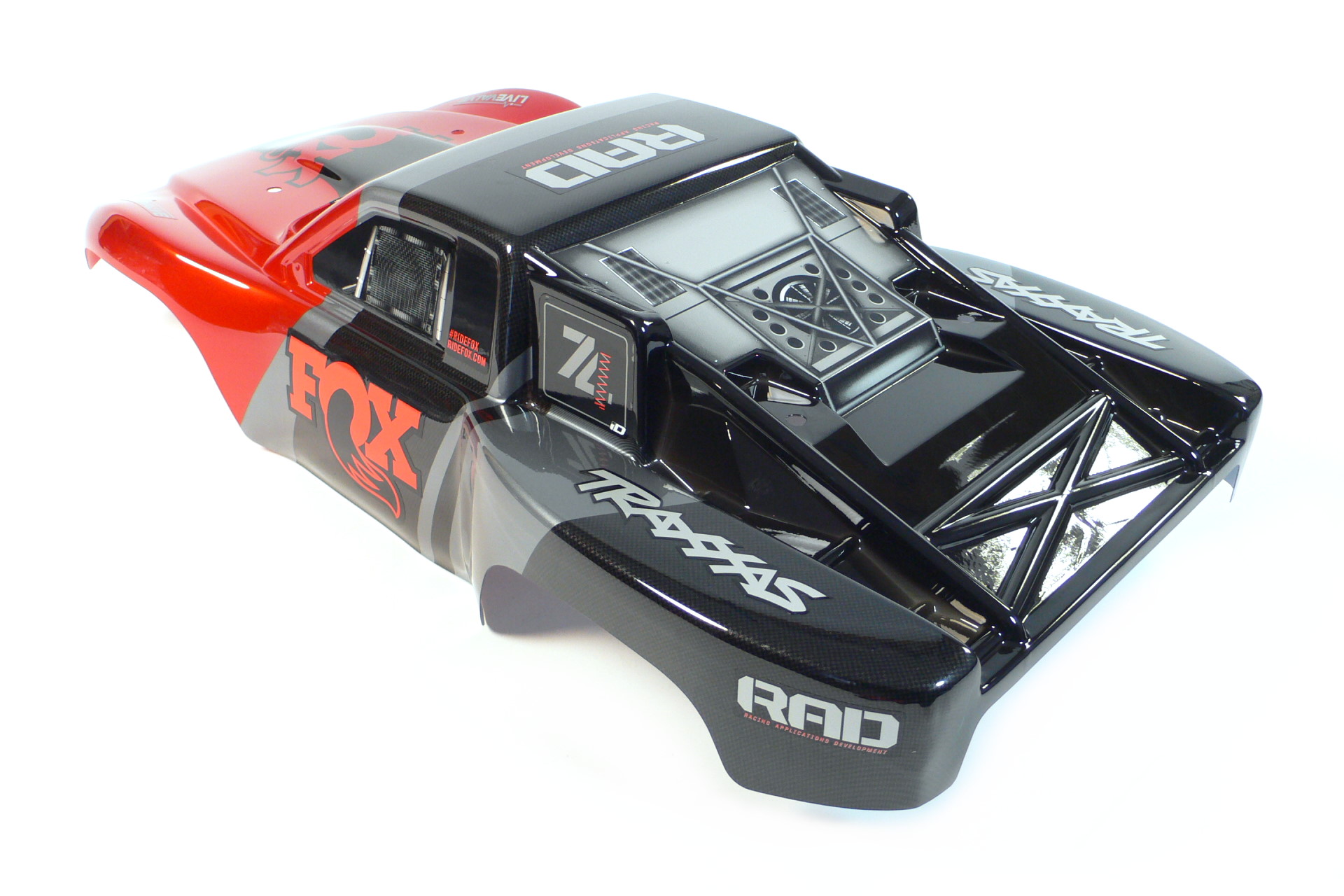 Traxxas Slash VXL SCT Short Course Truck 1:10 Karosserie Schwarz Rot Fox Body - Abbildung 2