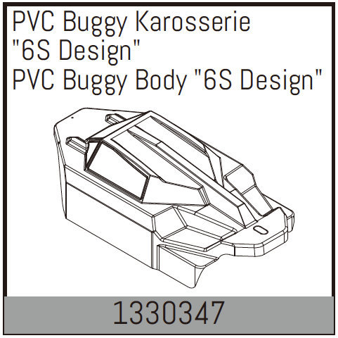 Absima PVC Buggy Karosserie "6S Design" 1330347
