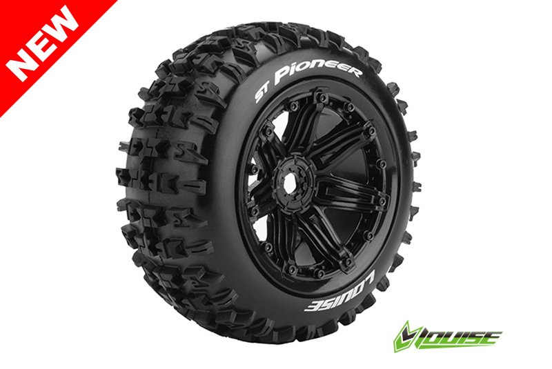 Louise ST-PIONEER Sport-Compound Felge schwarz (2) TRX, ARRMA, HPI, ... 1:8er / L-T3287B