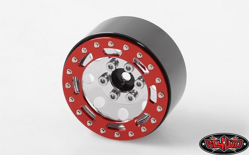 RC4WD TRO 1.7 Stamped Steel Beadlock Wheels (Red/Chrome) Z-W0225