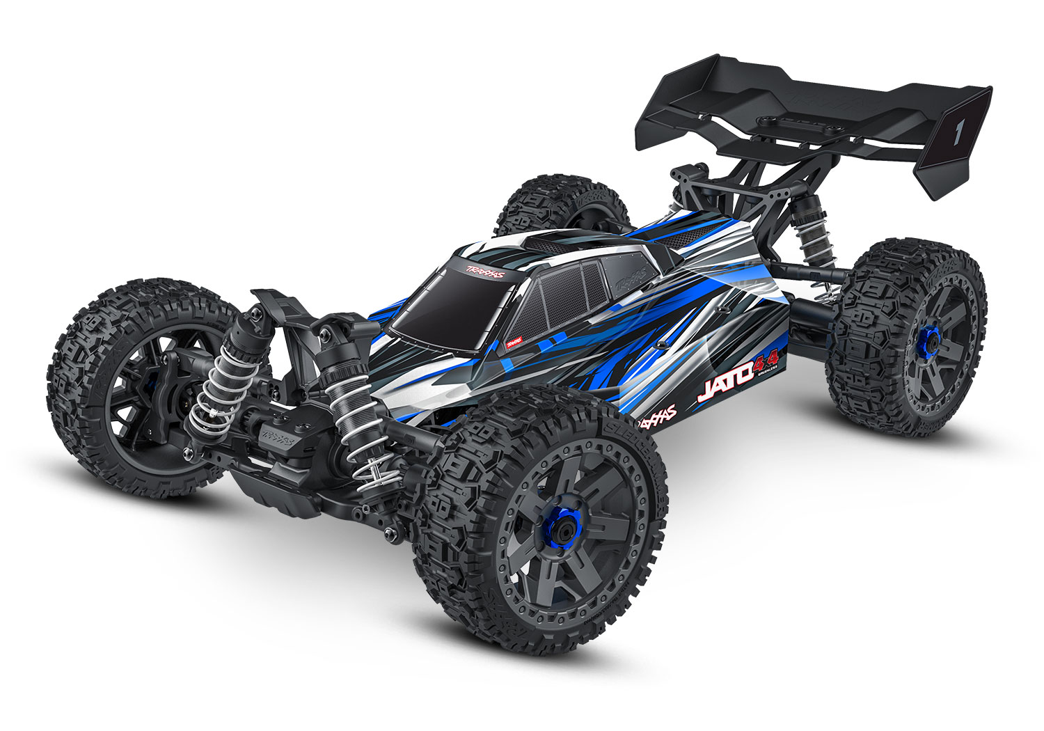 Traxxas JATO 4x4 BL-2S Brushless Buggy blau HD-Teile ARTR 90154-4 - Abbildung 1