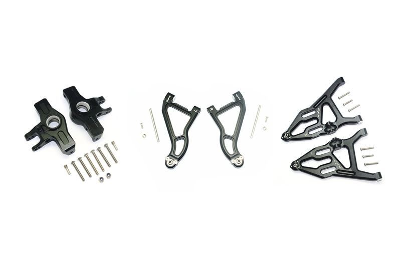 GPM Alu Aufhängung komplett Set vorn schwarz Traxxas UDR