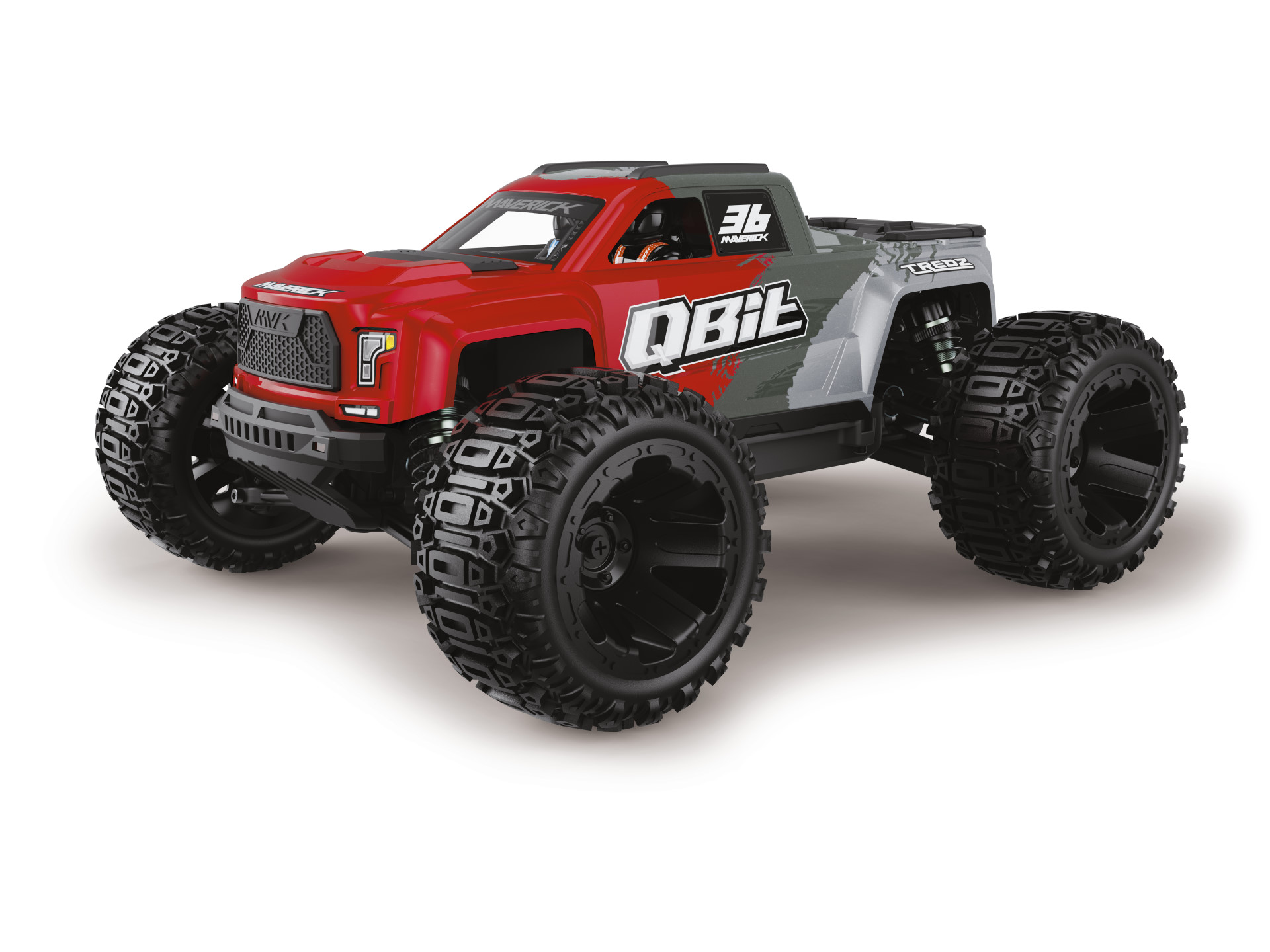 Maverick QBit MT 1/16 4WD Elektro Monstertruck Rot 151003 - Abbildung 1