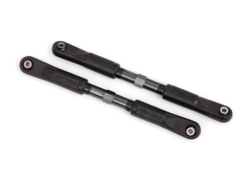 Traxxas Vorspurstangen 120mm Alu dunkel-Ti mit Kugelpfannen montiert 9549A