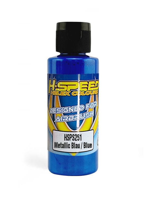H-SPEED Lexan Airbrush Farbe 60 ml Metallic Blau / Blue HSPS251
