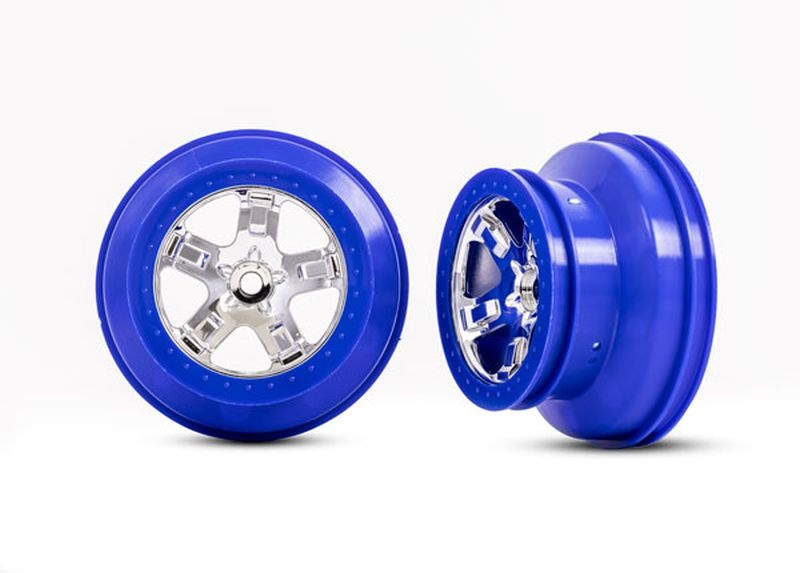 Traxxas Felge SCT Chrom Beadlock-Style blau 3.0/2.2 (2) 4WD v/h 2WD 5868A