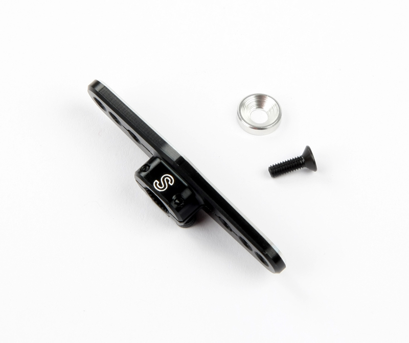 R17026 Aluminium Servo Arm 23 Zähne doppel (leicht) Schwarz