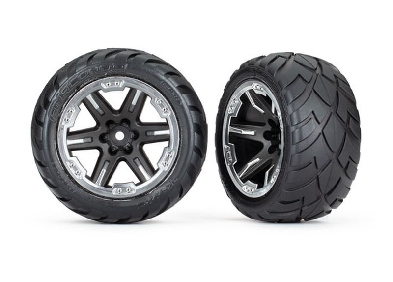 Traxxas Reifen auf Felge 2.8 RXT chromschwarz / Anaconda (TSM rated) 6775X