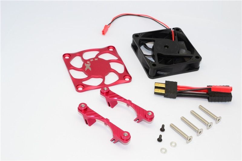 GPM Alu Motorkühlkörper mit Ventilator rot Traxxas X-MAXX