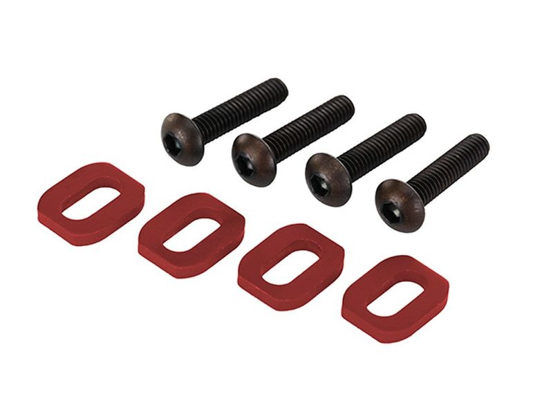 Traxxas Schreiben, Motorhalter, Alu (rot-eloxiert) (4)/ 4x18mm BCS ( 7759R - Abbildung 1
