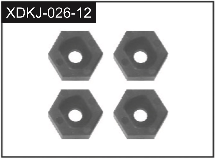 Absima Hex Wheel Hubs (4) J-026-12
