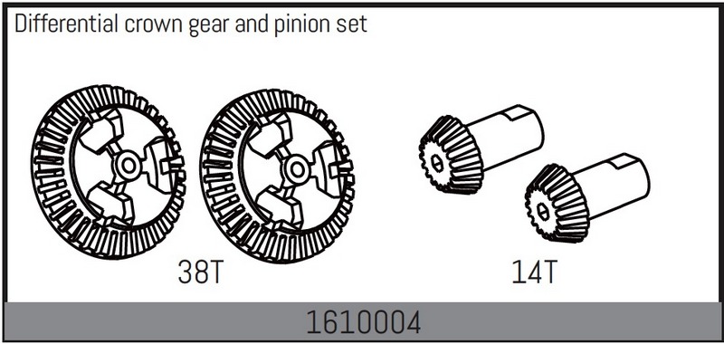 Absima Differential crown gear and pinion set 1610004