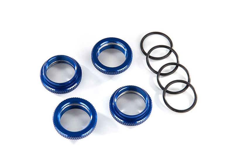 Traxxas Federteller Alu blau GT-Maxx (4) (mit O-Ring) 8968X