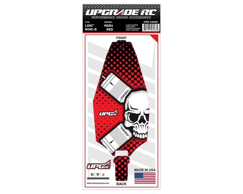 Upgrade RC Chassis Protector (Mod 1 Red) (1) für Losi Mini-B