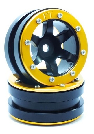 Metsafil Beadlock Wheels PT- Wave Schwarz/Gold 1.9 (2 St.) MT0070BGO