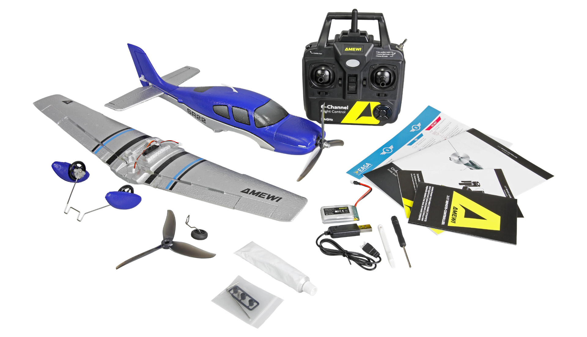 Amewi Cirrus SR22 brushless 520mm 4-Kanal 3D/6G RTF blau 24150 - Abbildung 9