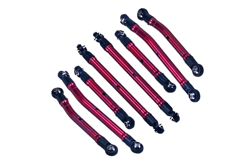 GPM Einstellbarer Long Arm Lift Link-Set 6061-T6 Alu rot für TRX-4M High-Trail TRX4MA160ARBEB