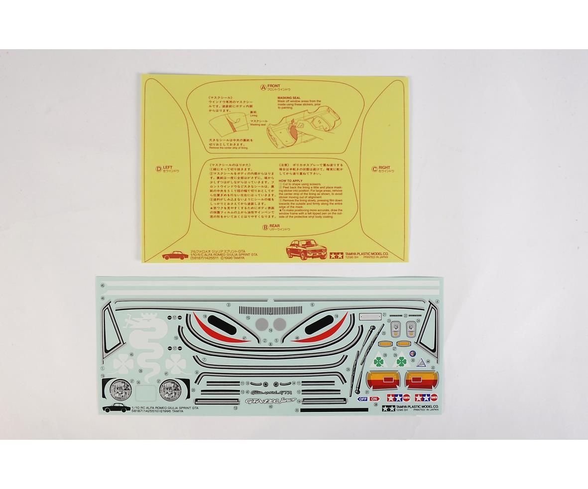 Tamiya 95256 Aufkleber Alfa Romeo Gulia 309495256