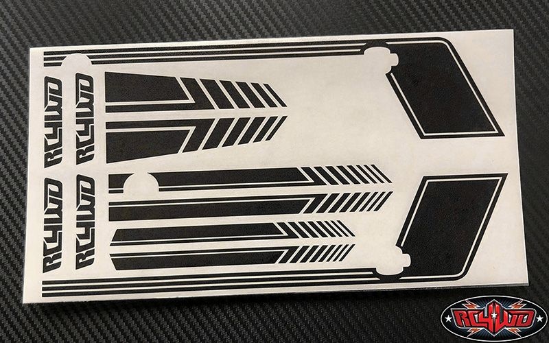 RC4WD Clean Stripes D90 Decal Sheet (Black) Z-B0179