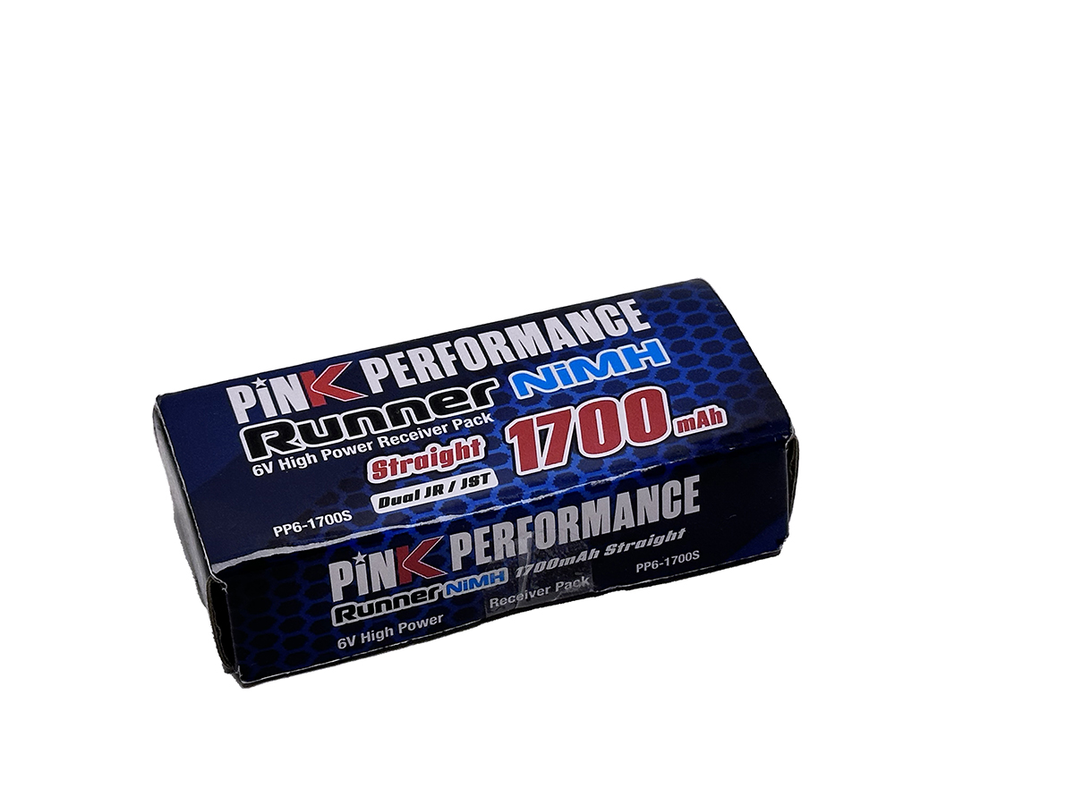 Pink Performance Runner Rx NiMH Akku 6.0V-1700 (Dual JR-JST) 84x32x12mm 120g - Std PP6-1700S - Abbildung 1