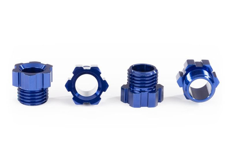 Traxxas Stub-Achs-Mutter Alu (blau-eloxiert) (4) 8886X