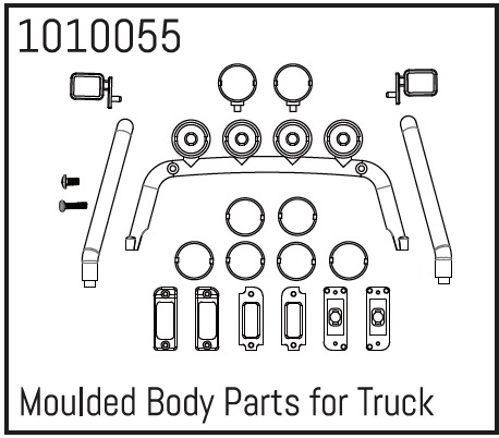 Hobby Plus Roll Cage/Light Set Harvest - EVO 1:18 240324