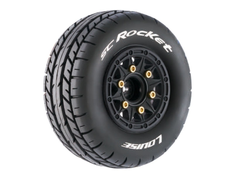 Louise SC-Rocket Reifen soft auf Felge schwarz 12/14/17mm (2) L-T3154SB