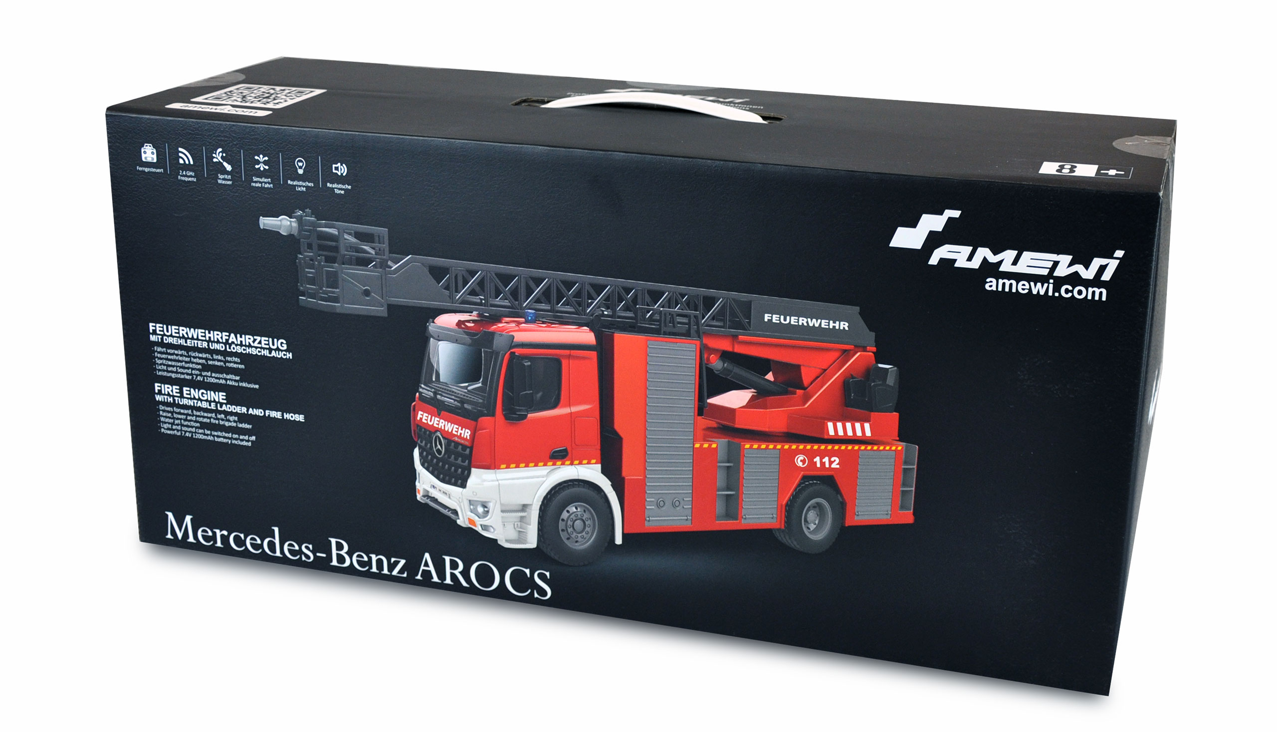 Amewi Mercedes-Benz Feuerwehr Drehleiterfahrzeug 1:18 RTR 22502