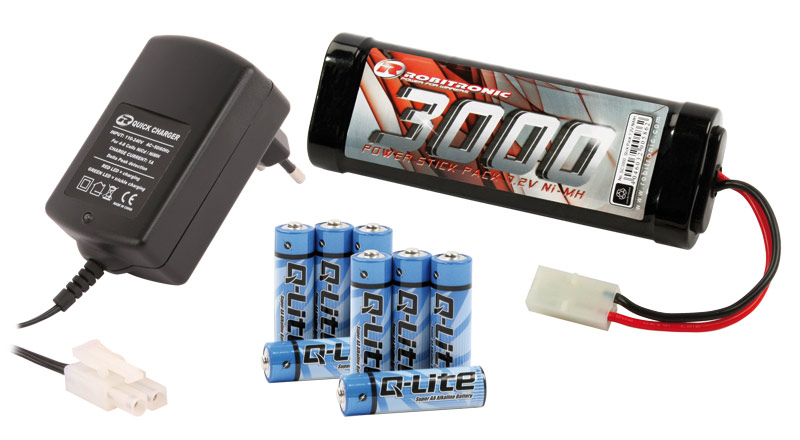 Robitronic Elektro Starter Kit - Peaklader, Stickpack 3000mAh, Senderbatterie - Abbildung 1